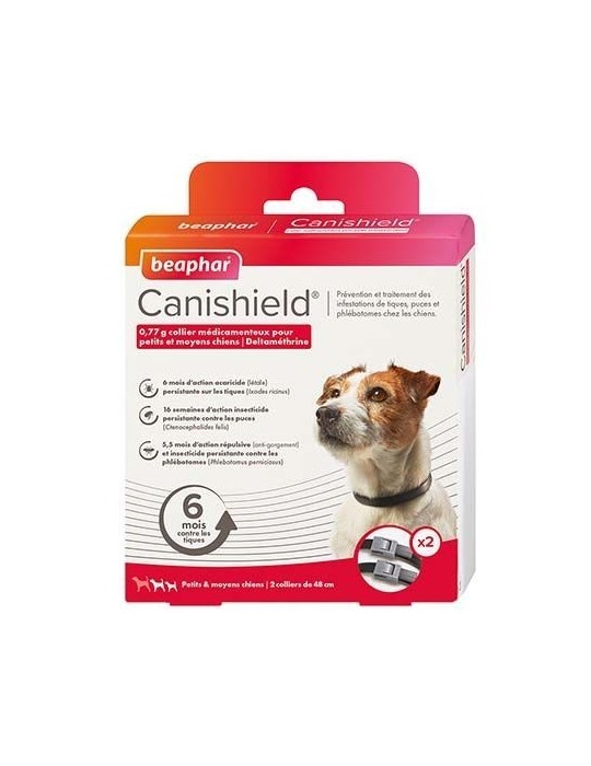 CANISHIELD collier antiparasitaire - pour CHIEN PETIT et MOYEN