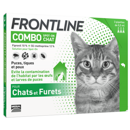 FRONTLINE Combo - Pipettes Antiparasitaires pour Chat