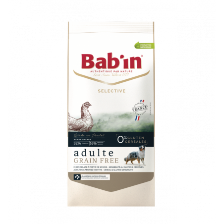 BAB'IN SELECTIVE - Chien Adulte - Grain Free Au Poulet