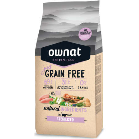 OWNAT Just Grain Free - Sterilized - Chat Adulte