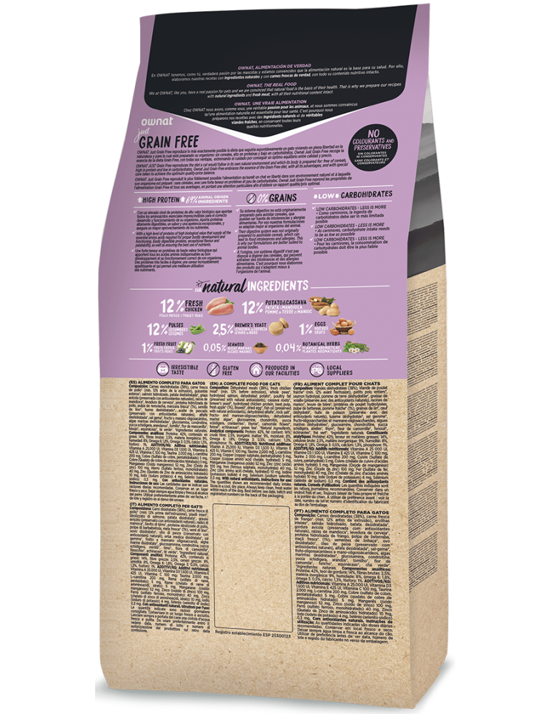 OWNAT Just Grain Free - Sterilized - Chat Adulte