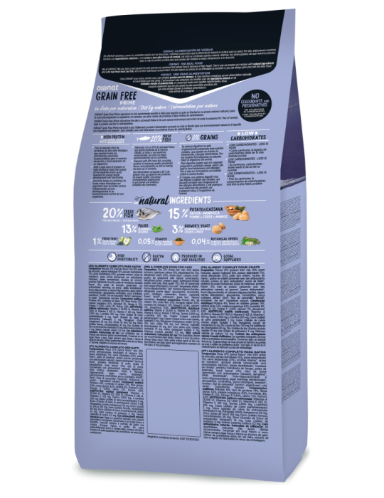 OWNAT Prime Grain Free - Sterilized Fish - Chat