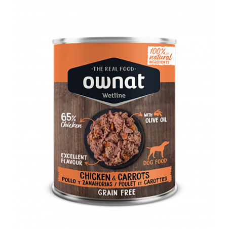 OWNAT Pâtée Pour Chien - Sans Céréales - Poulet et Carottes