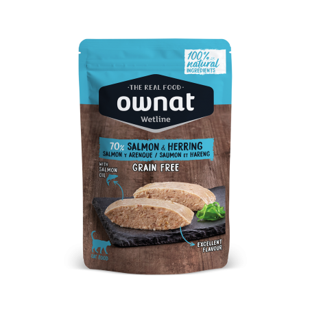 Ownat Patee Pour Chat Sans Cereales Saumon Et Hareng