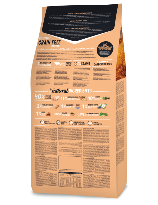 Croquettes chiot Ownat prime Grain Free Poulet Dinde 14kg