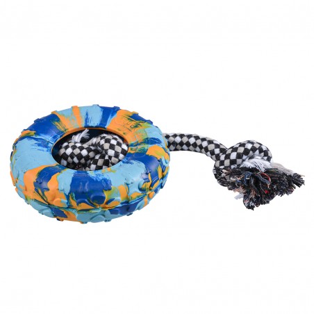 Jouet Pneu Caoutchouc + corde coton