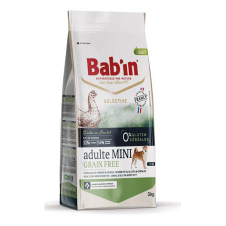 BAB'IN SELECTIVE - Chien Adulte Mini - Grain Free