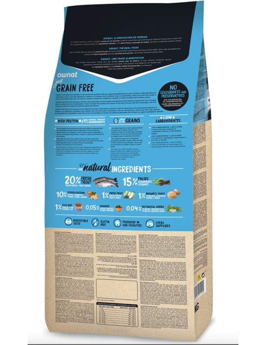 Croquettes chien Ownat Just Grain Free Lamb 14kg