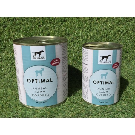 WILLIAM'S OPTIMAL - Pâtée Pour Chien - Sans Céréales - à l'Agneau