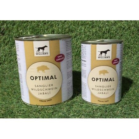 WILLIAM'S OPTIMAL - Pâtée Pour Chien - Sans Céréales - au Sanglier