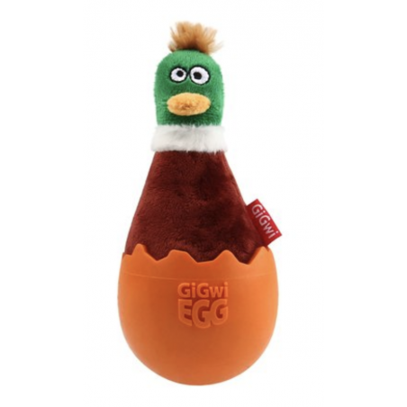 Gigwi Egg - Jouet Culbuto avec Peluche "Canard" - pour Chien