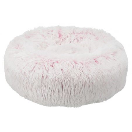 Panier Rond Harvey - anti-stress - peluche rose/blanc