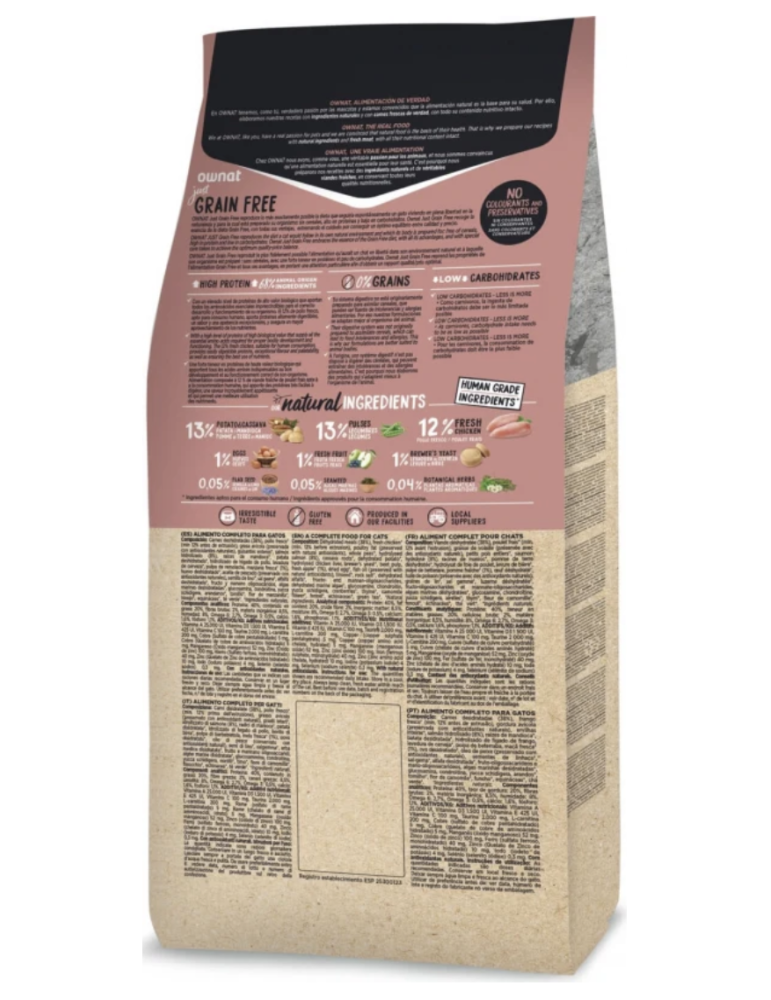 OWNAT Just Grain Free - Chat Adulte