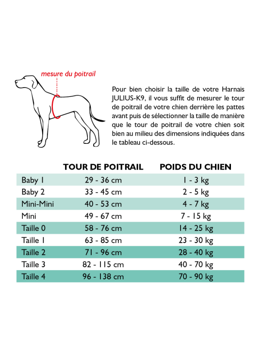 Harnais JULIUS K9 IDC Power - Chocolat Chiné