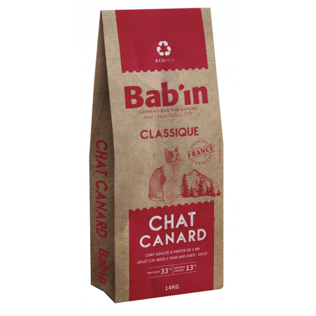 BABIN CLASSIQUE - pour Chat Adulte - au Canard