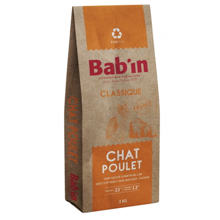 BABIN CLASSIQUE - pour Chat Adulte - au Poulet