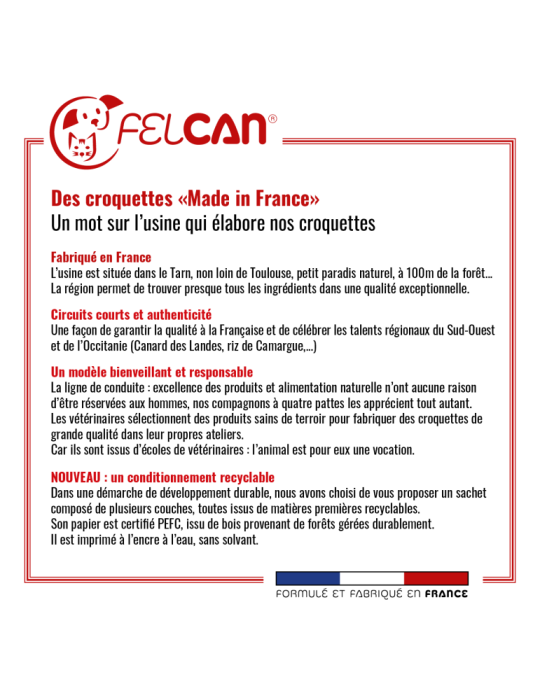 Croquettes croissance  haut de gamme au canard pour chiot