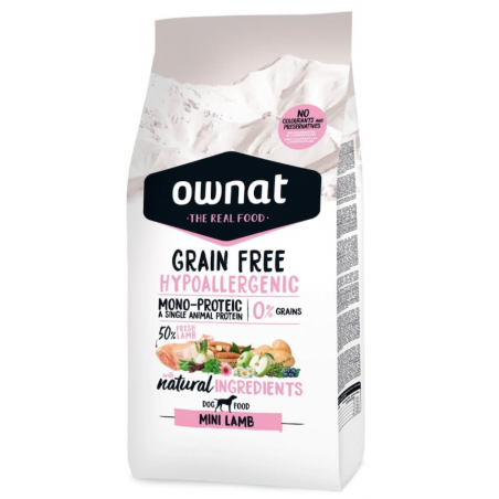 OWNAT Hypoallergénique Grain Free - à l'Agneau - Races Mini