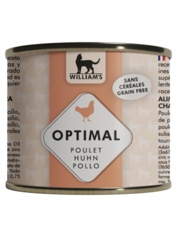 WILLIAM'S OPTIMAL - Pâtée Pour Chat - au Poulet