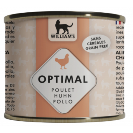 WILLIAM'S OPTIMAL - Pâtée Pour Chat - au Poulet