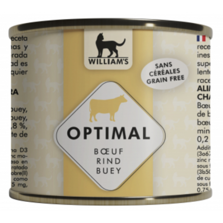 WILLIAM'S OPTIMAL - Pâtée Pour Chat - au Boeuf