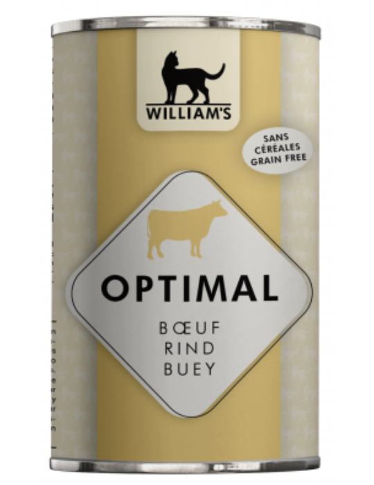 WILLIAM'S OPTIMAL - Pâtée Pour Chat - au Boeuf