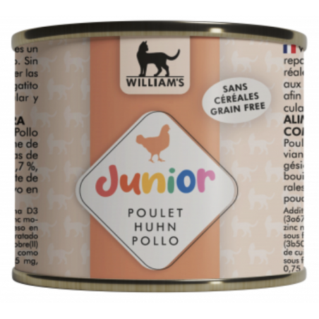 WILLIAM'S OPTIMAL - Pâtée Pour Chat Junior - au Poulet