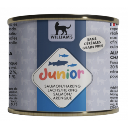 WILLIAM'S OPTIMAL - Pâtée Pour Chat Junior - Saumon et Hareng