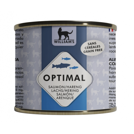 WILLIAM'S OPTIMAL - Pâtée Pour Chat - Saumon et Hareng