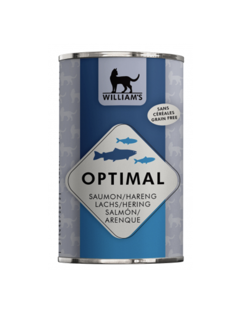 WILLIAM'S OPTIMAL - Pâtée Pour Chat - Saumon et Hareng