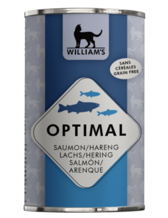 WILLIAM'S OPTIMAL - Pâtée Pour Chat - Saumon et Hareng