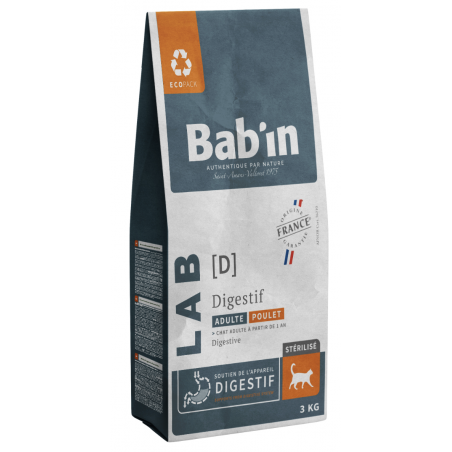 BABIN LAB - Chat Adulte - Sensibilité Digestive - au Poulet