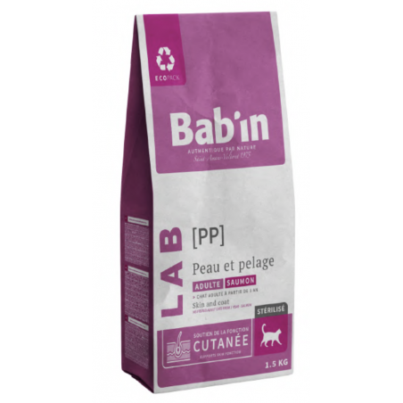 BABIN LAB - Chat Adulte - Peau & Pelage - au Saumon