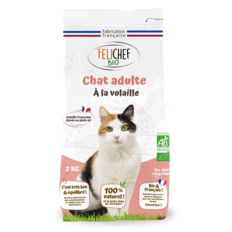 FELICHEF Bio - Croquettes Chat Adulte - A la Volaille