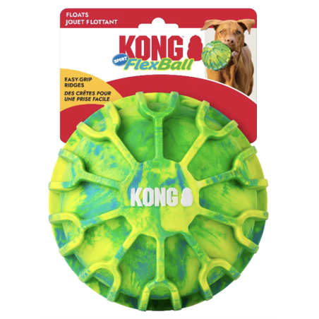 KONG Flexball - Balle texturée pour chien énergique