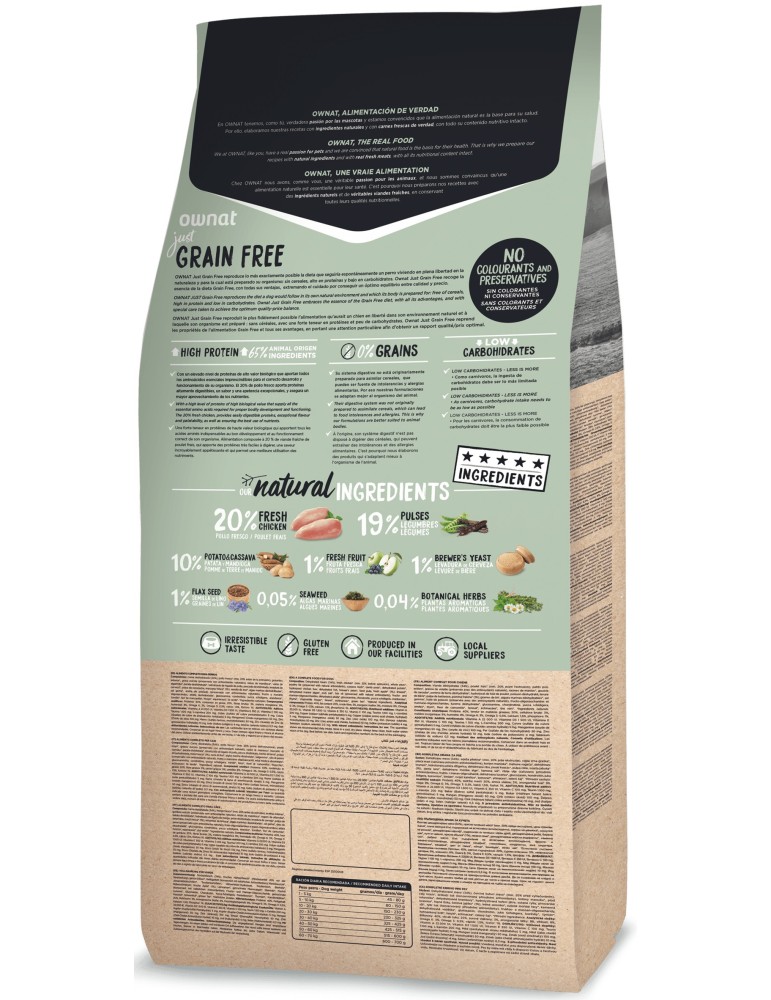 OWNAT Just Grain Free poulet 14kg
