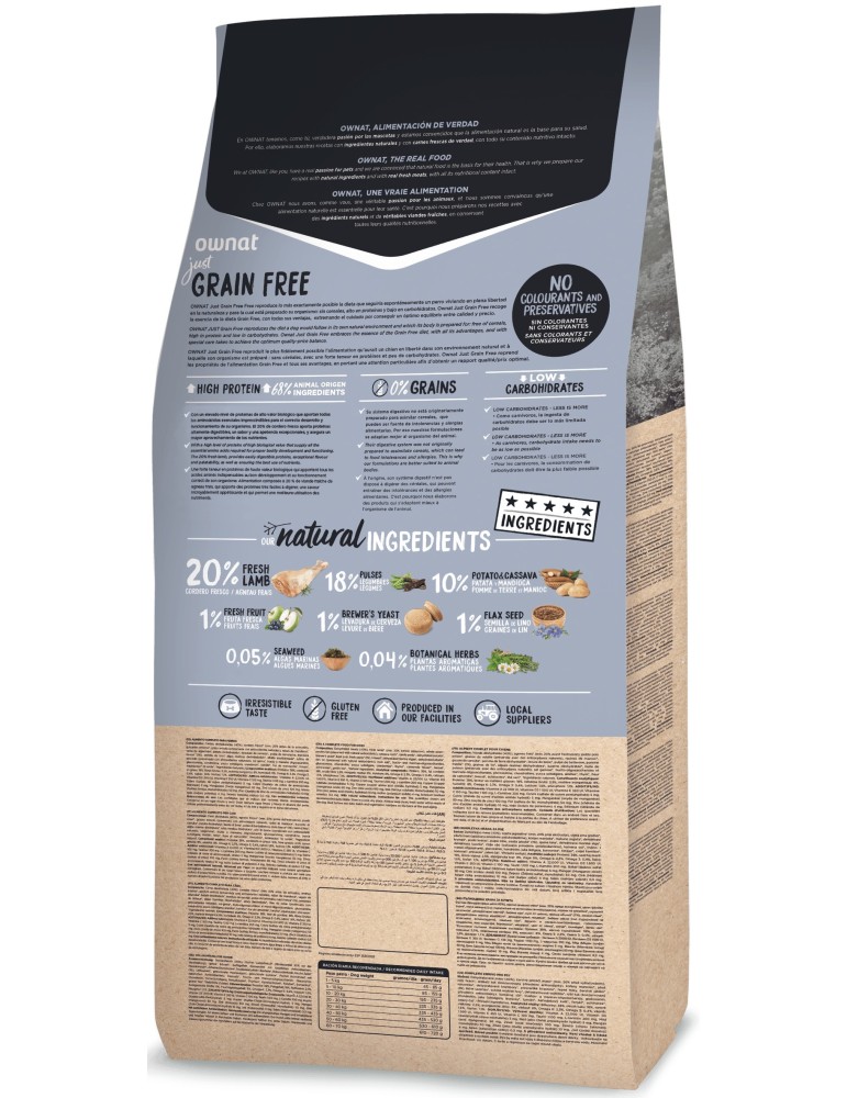 OWNAT Just Grain Free Lamb 14kg
