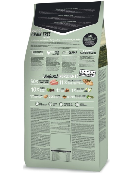 OWNAT PRIME Grain Free Poulet Dinde 14kg