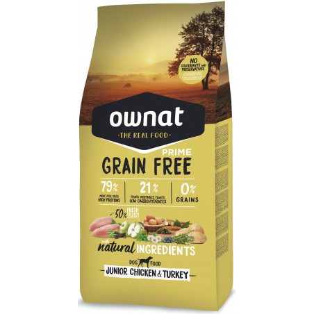 OWNAT PRIME Chien Junior - Grain Free - au Poulet