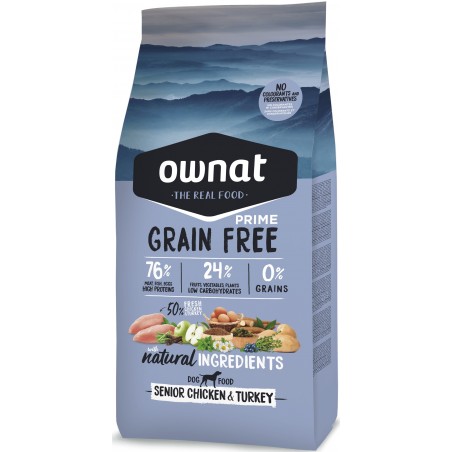 OWNAT PRIME Chien Senior - Grain Free - au Poulet