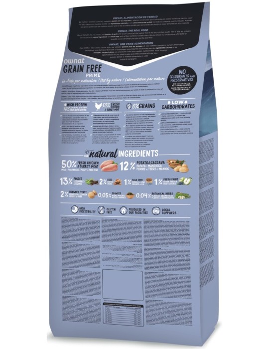 OWNAT PRIME Senior Grain Free Poulet 14kg