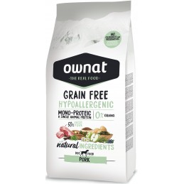 OWNAT Hypoallergénique Grain Free Porc 14kg